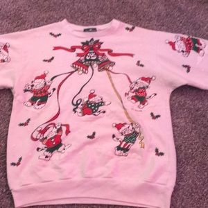 White shirt that is Christmas themed